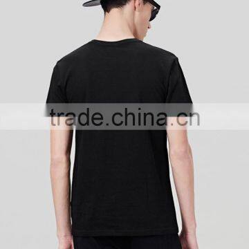 New Fashion Design Blank Black Slim Fit Tee Custom Men t Shirt Wholesale China photo-2