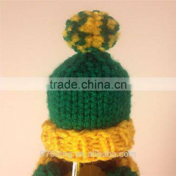 Christmas Decoration Knitted Cap With Wool Pompom Cute Little Knitted Cap photo-3