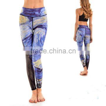 2017 Wholesale Custom Sublimation Leggings Running Gym Pants Yoga Women Fitness Leggings photo-2