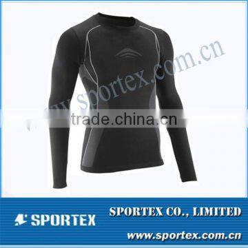 new design seamless compression top for men, mens seamless compression wear, seamless tech compression wear