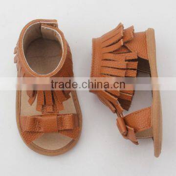 Lovely Wholesale Genuine Leather Handmade Unisex Baby Sandals photo-3