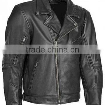 Men's leather motorbike jacket