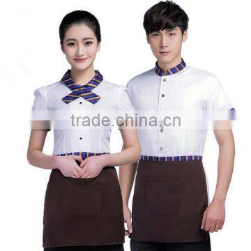 Wholesale Elegant Cheap Own Brand Embroidery Logo Breathable Hotel Reception Uniform photo-2