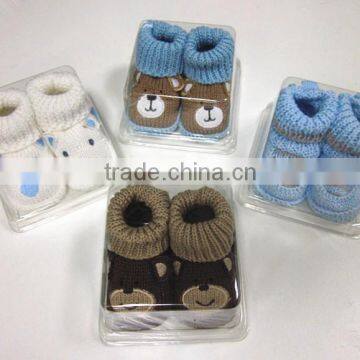 2014 new born baby knitting socks shoes lovely 100%cotton/cotton baby socks/lovely baby socks/fashion baby socks