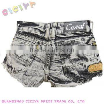 Ladies fashion cotton jean shorts smart shorts in jeans
