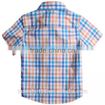 Short Sleeve Kids Checked Shirts for Boy photo-2