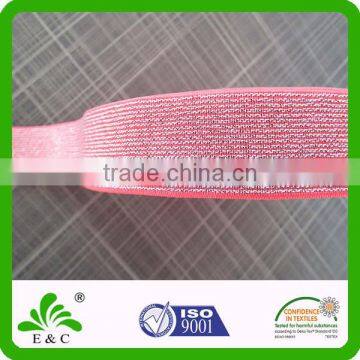Custom Color Gold Silver Yarn Metallic Lurex Elastic Webbing photo-2