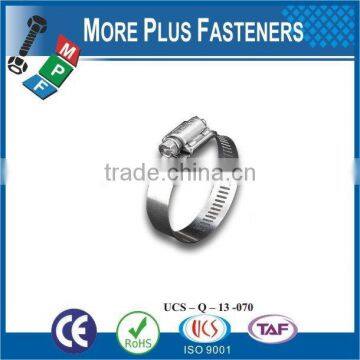 Made in Taiwan Stainless Steel strong stainless steel hose clamps thin hose clamp heavy torque