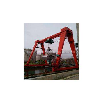 Double beam gantry grab crane electric grab crane