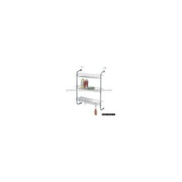 Bathroom Rack - Door Hanger With 3 Wire Basket