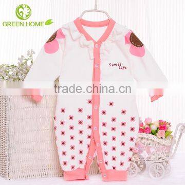 cute printed cotton short sleeve romper baby onesie wholesale