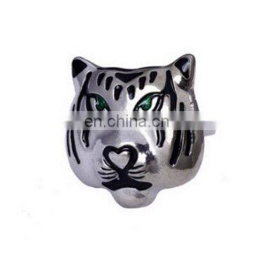 Fashion New Hot Selling Vintage Enamel Tiger Head Women's Alloy Finger Ring