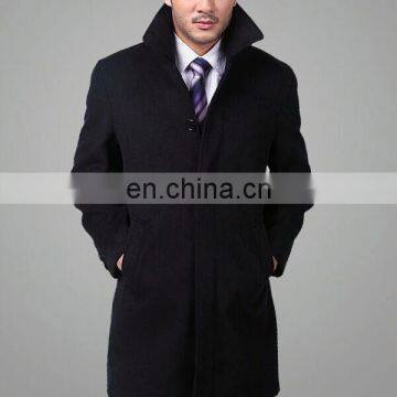 Luxury classic style men's cashmere overcoat Made in China