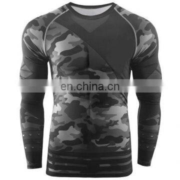 Mma rash guard sublimation compression shirt