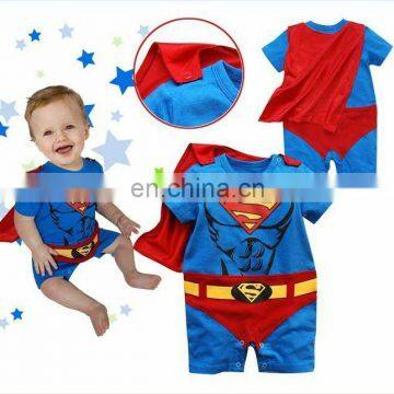 TZ-69179 Summer Best Sale Baby Romper Cute Superman Baby Bodysuit