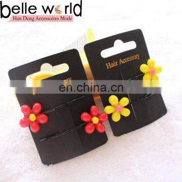 Fancy Plastic Small Flower Hair Bobby Pins For Children