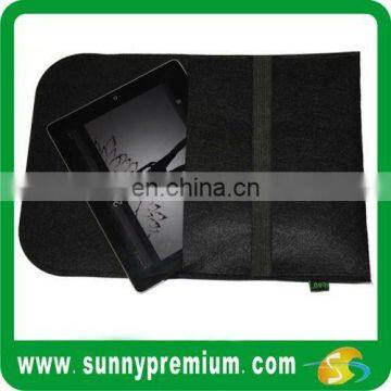 black wool felt laptop sleeve