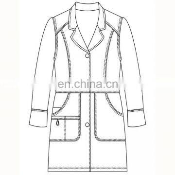 100%Cotton White Hospital Uniforms Doctor Lab Coat