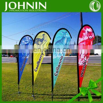 Factory custom advertising cheap teardrop flag with pole