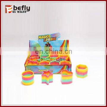 (4 different shape mix)Kids plastic rainbow spring