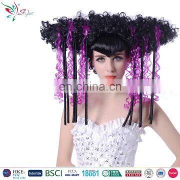 factory direct sale halloween synthetic fibre curly vampire fantasy wig