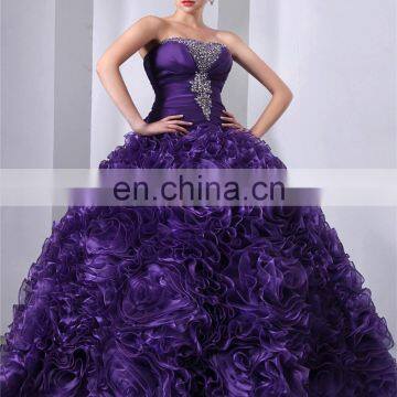 Purple Sleeveless Sweetheart Elegant Beaded Sequins Floor Length Evening Gowns Lace-up 2018 Piping Quinceanera Dresses