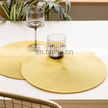 Round Plastic metallic placemat