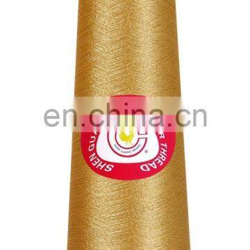 pure gold viscose yarn for traditional garment