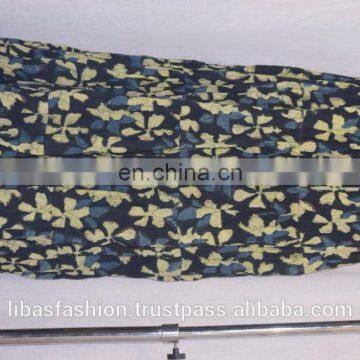 dabu print cotton skirt