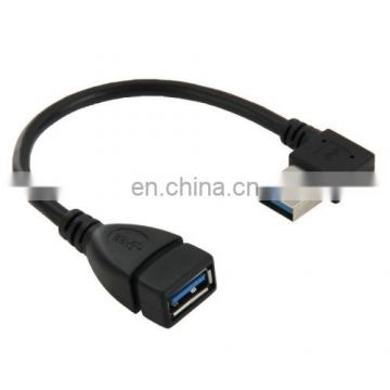 18 cm USB 3.0 Right Angle 90 Degree Extension Cable Male to Female Adapter Cord