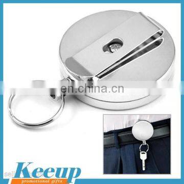 Most popular customized logo Cheapest metal round badge reels holder