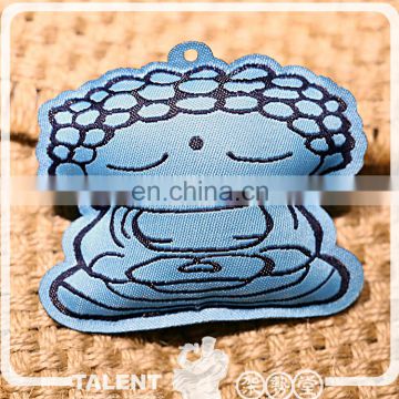 Custom Special Shape 3D Sponge Filling Double Face Mascot Woven Badge