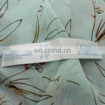 customized type high quality loop fold soft care label printer