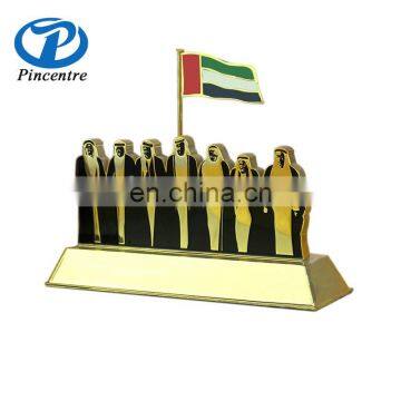 custom metal trophy for uae national day /metal craft for uae national day made in china