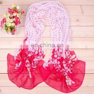 Wholesale China High Quality Digital Printed Silk Chiffon Scarf photo-2