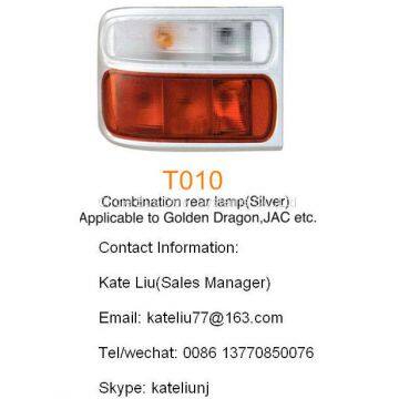 Toyota coaster combination rear lamp(Silver),applicable to Golden Dragon,JAC,etc(T010)