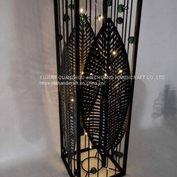 garden leaf with solar light for home decor