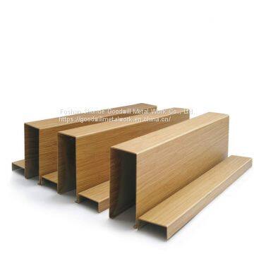 U Shaped Suspended Aluminum Metal False Square Tube Baffle Ceiling photo-2