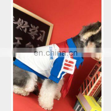 Spring Style Dog Clothes Fashion Pet Clothing Summer Mischievous School Uniform Schnauzer Pomeranian Teddy Dog Pet Clothes photo-2