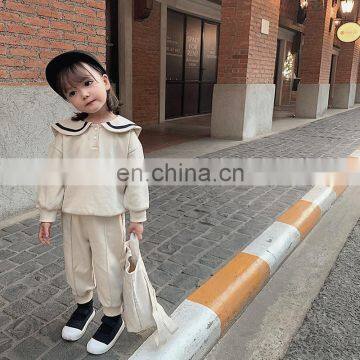 6597/Boutique Preppy Style Two Color Girls' Clothing Sets Child Fashion Pant Clothes Sets for Girls