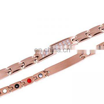 Beautiful Studded Crystals 4 in 1 Bio Magnetic Health Bracelet Benefits photo-5
