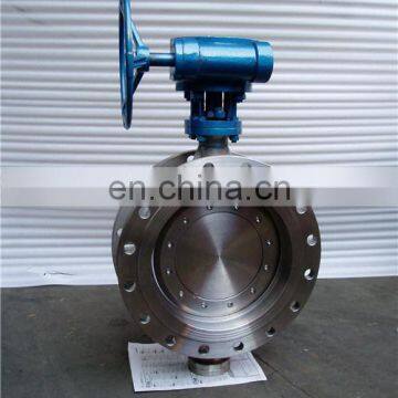 WCB Triple Eccentric Hard Seal Flanged Butterfly Valve With Worm Motorized Gear photo-2