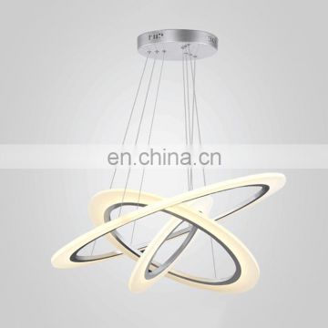 Fashion Designer 3 rings Pendant Lights Acrylic LED Chip Main Room Chandelier