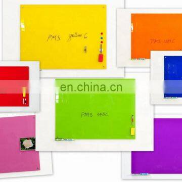 Hot Sell 4mm Magnetic Dry Erase Printed Glass Whiteboard Sheet for Fridge photo-2