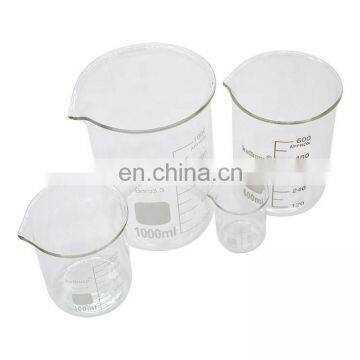 Custom low form beaker cup glass heat resistant beaker