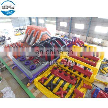 Factory supply ultimate fun 42*15m beast inflatable obstacle course for sale