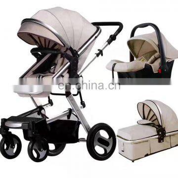Wholesale Cheap Travel System Luxury Baby Stroller 3 in 1 With Carrycot and Carseat photo-2