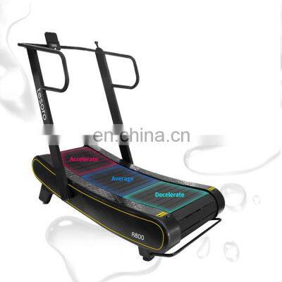 body exercise gym running machine curved manual fitness  equipment semi-commercial treadmill without motor