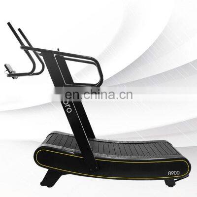 self-powered manual running machine commercial curved treadmill Anaerobic Low Noise non-motorized curved treadmill