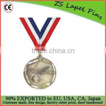 Custom quality free artwork design High Relief Medallion Volleyball